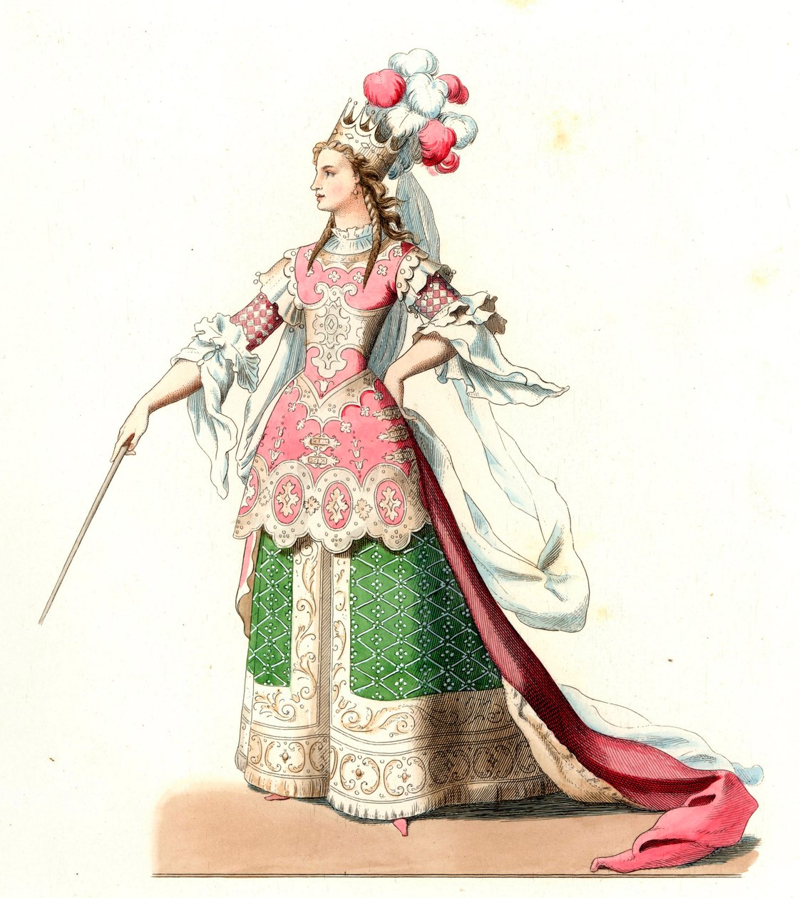 バレエダンスの衣装を着たフランス人女性 作： EdmondLechevallier-Chevignard