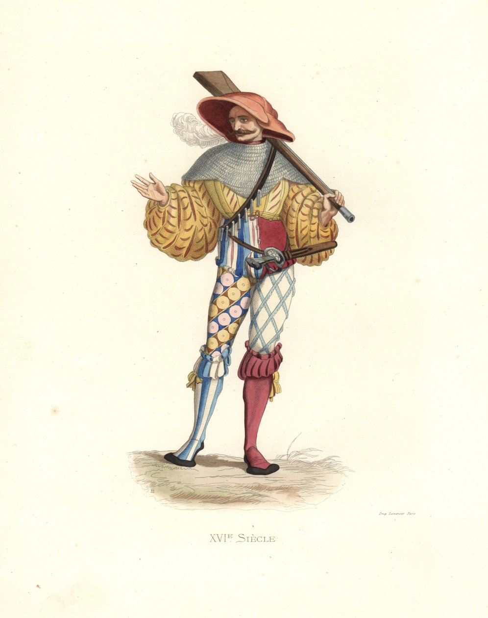 16世紀のドイツのアルケブザー 作： EdmondLechevallier-Chevignard