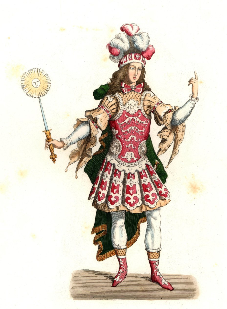 フランスの太陽王ルイ14世（1638-1715）のダンス衣装 作： EdmondLechevallier-Chevignard