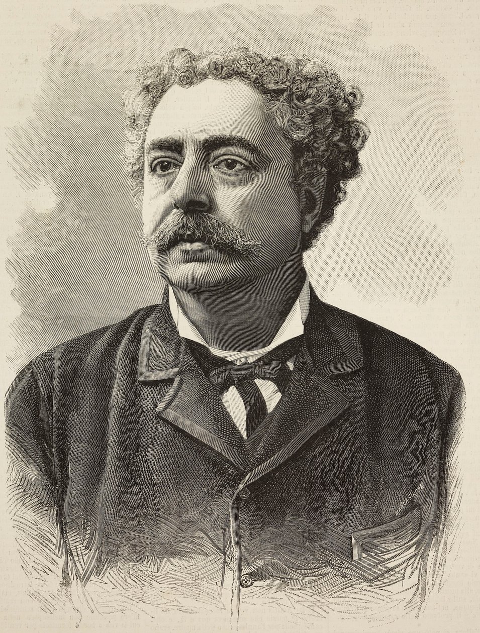 Edmondo De Amicis (1846-1908) の肖像、イタリア人作家、L