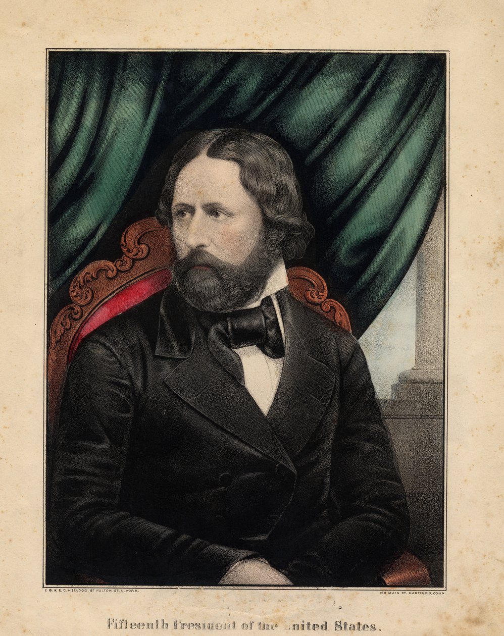 アメリカ合衆国の第15大統領、1857年 作： エドマンド・バーク・ケロッグ