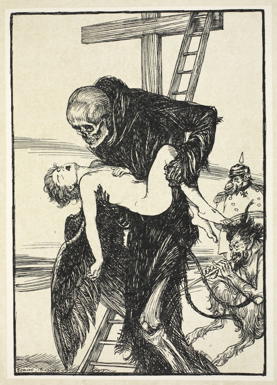 死よりも残酷で、エドマンドJ.サリバンのパブ「カイザーのガーランド」のイラスト。 1916 作： エドマンドジョセフサリバン