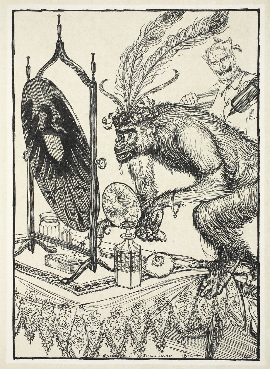 Edmund J. Sullivanによるパブ「The Kaiser&39;s Garland」のイラスト「Kultur」のデッキ。 1916 作： エドマンドジョセフサリバン