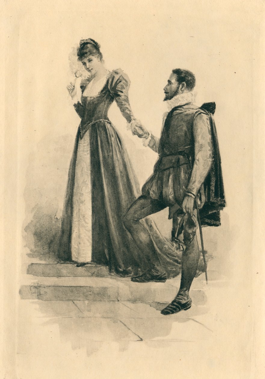 愛と美を称えるエリザベス朝の歌のために（リトグラフ） 作： エドマンド・ヘンリー・ギャレット