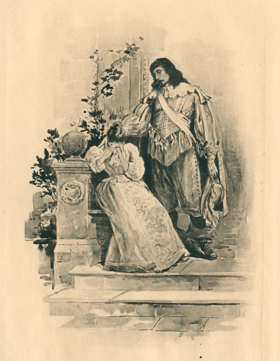 愛と美を称えるエリザベス朝の歌のために（リトグラフ） 作： エドマンド・ヘンリー・ギャレット