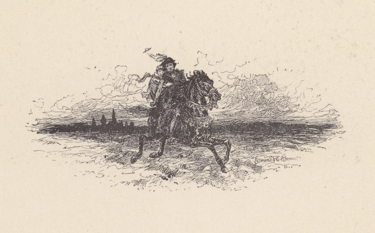 ジョン・キーツ作『聖アグネスの前夜』の挿絵（リトグラフ） 作： エドマンド・ヘンリー・ギャレット