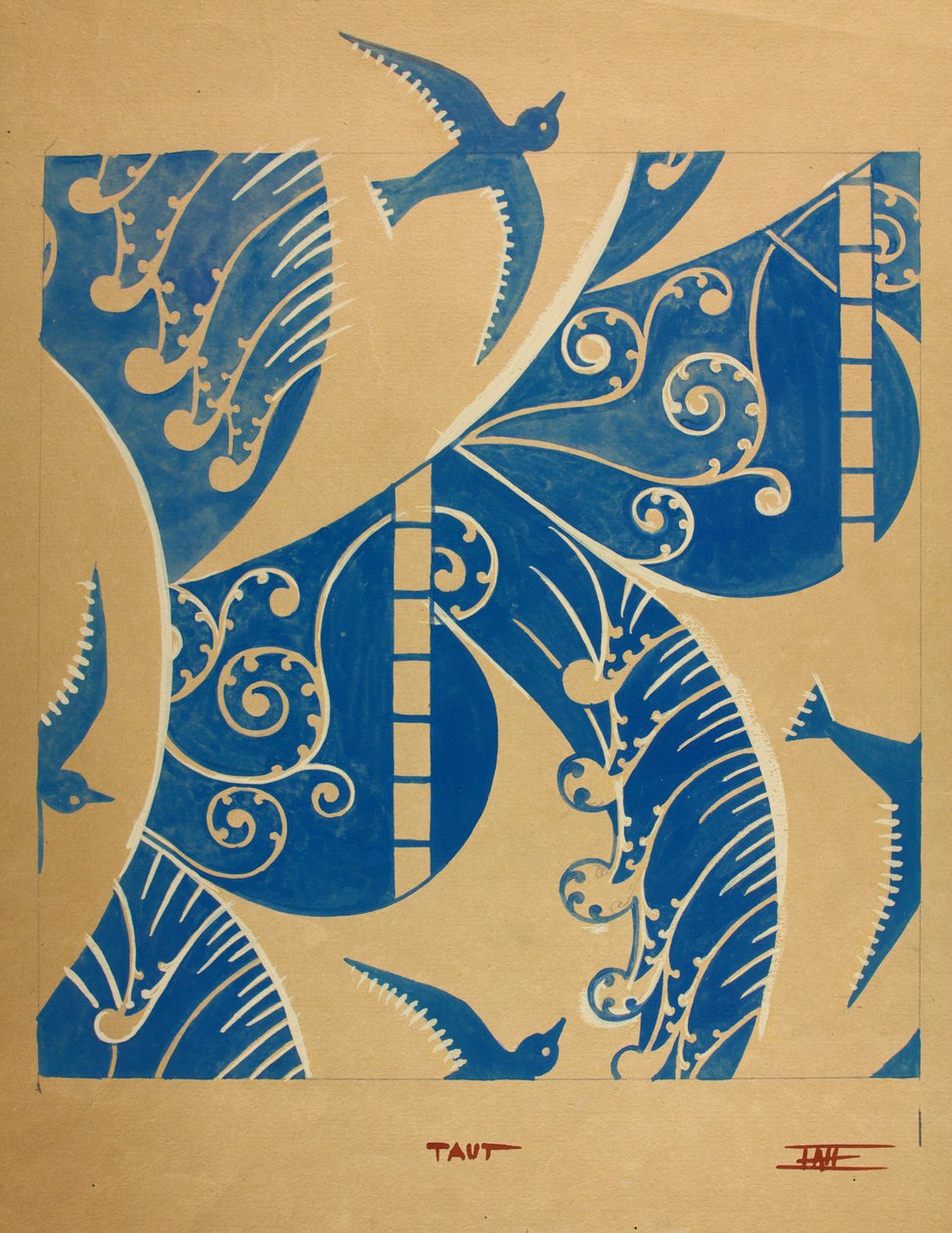 タウト、1930年頃（紙にガッシュ） 作： エドマンドハンター