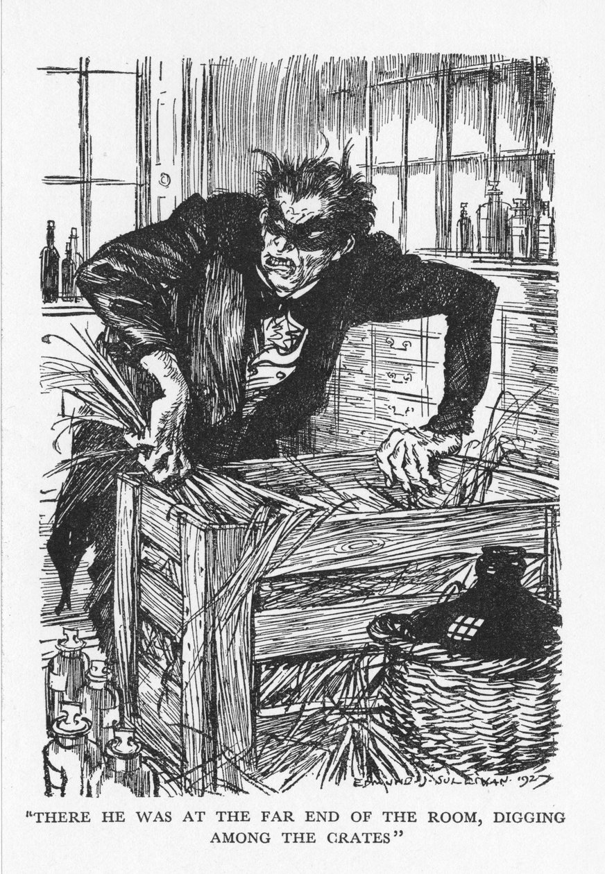 1927年、ロバート・ルイス・スティーブンソンによるジキル博士とハイド氏の奇妙な事件の場面 作： エドマンドジョセフサリバン