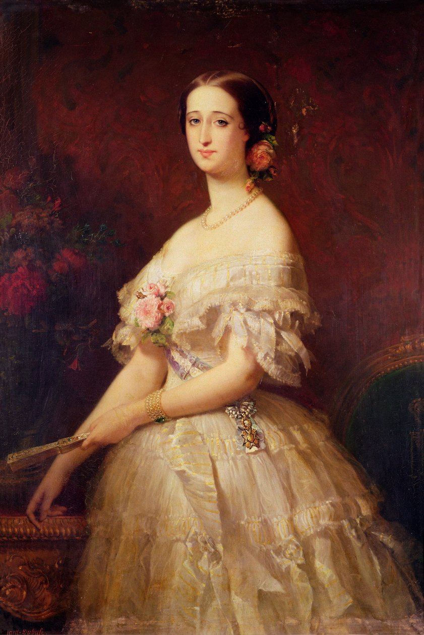 皇后ユージニーの肖像（1826-1920）1854 作： エドゥアール・ルイ・デュブフェ