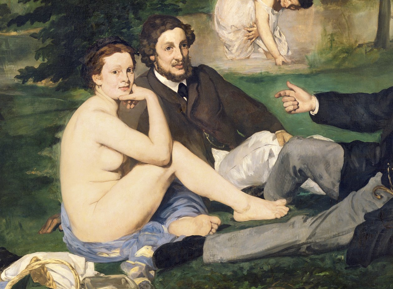 Dejeuner sur lHerbe、1863（65761も参照）（2310の詳細） 作： エドゥアールマネ