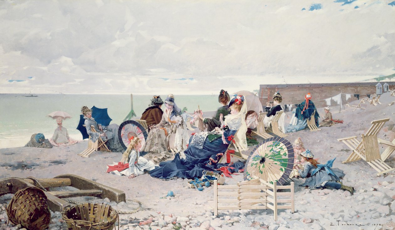 イポートのビーチ、1878 作： エドゥアール・トゥドゥーズ