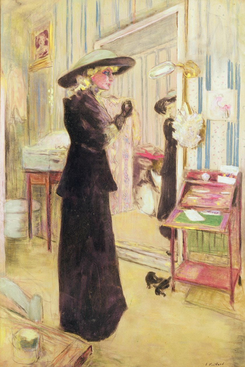 シャーロット・リゼ、1912年（キャンバスにパステルカラー） 作： エドゥアール・ヴィラード