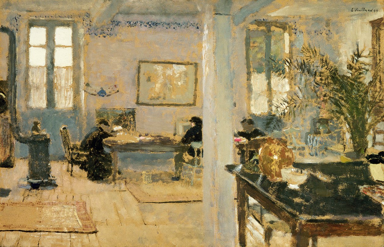 部屋で、1890年代 作： エドゥアール・ヴィラード