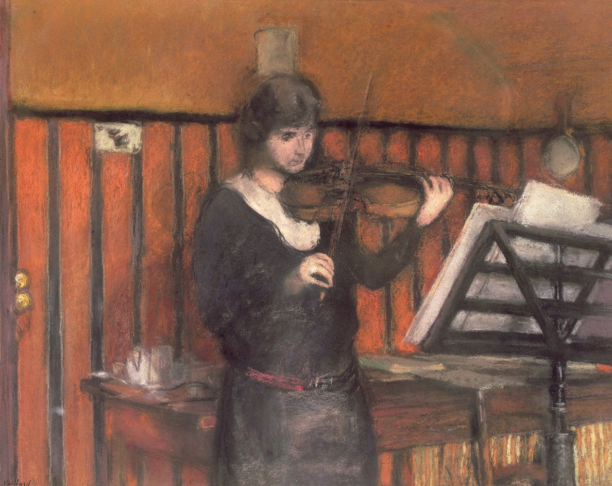 ヴァイオリニスト、マダムミリアムフリード（b.1846） 作： エドゥアール・ヴィラード