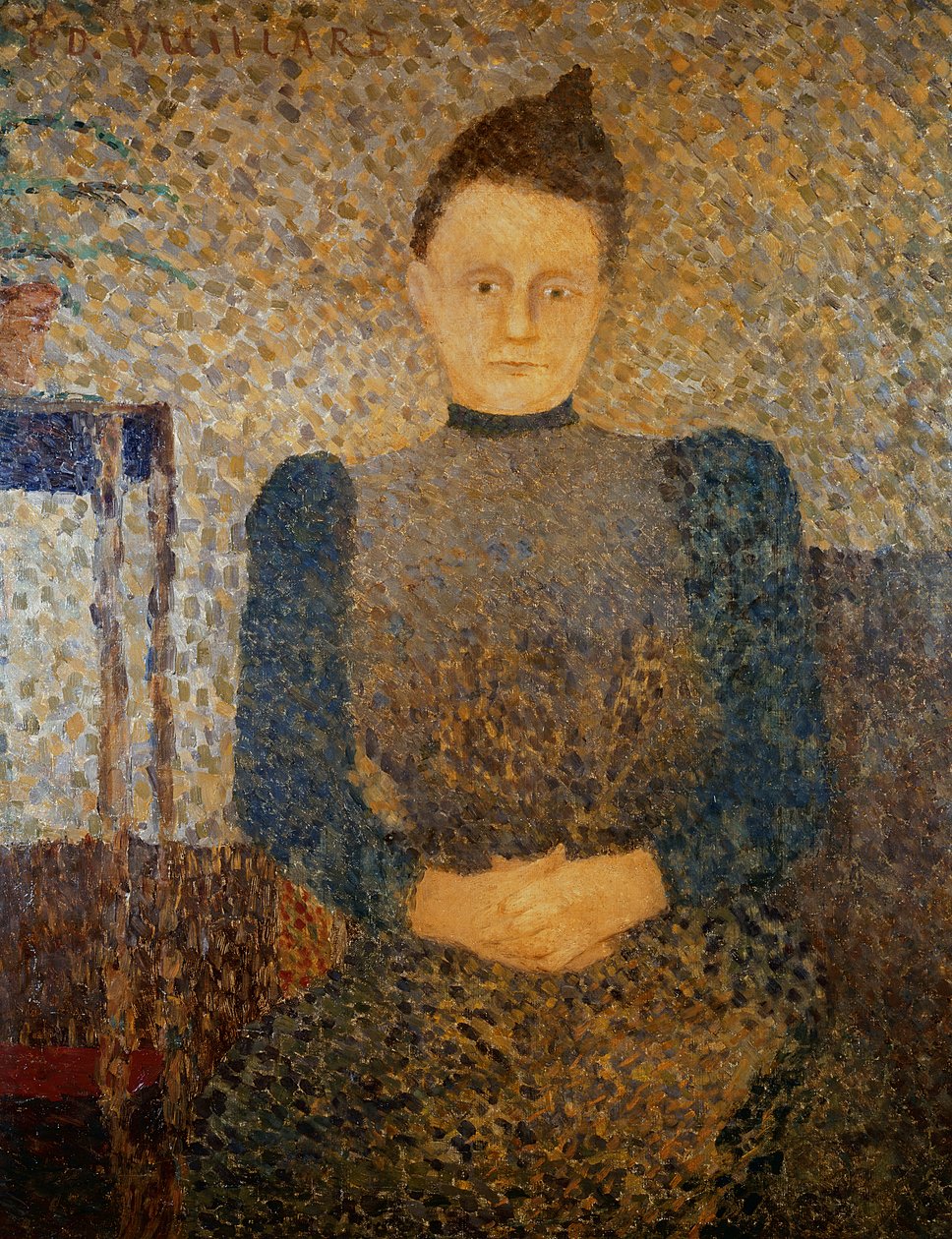 Mlle Vuillardの肖像、芸術家の姉妹、1892〜93年 作： エドゥアール・ヴィラード