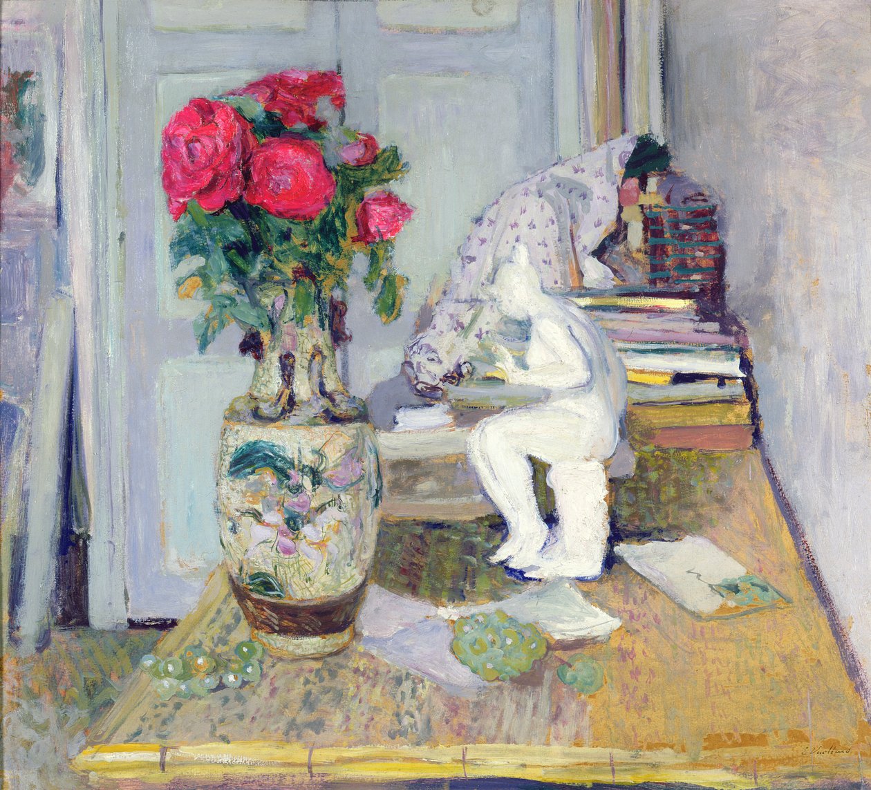 マイヨールと赤いバラの小像、c.1903-05 作： エドゥアール・ヴィラード