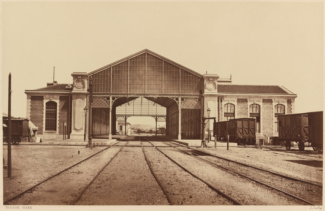 トゥーロン、駅（Toulon, Gare）、1861年またはそれ以降（写真） 作： エドゥアール・ドゥニ・バルデュス