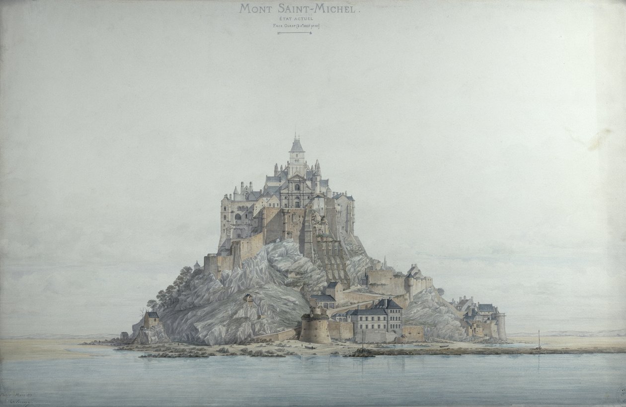 モンサンミッシェル（西側）、1873 作： 