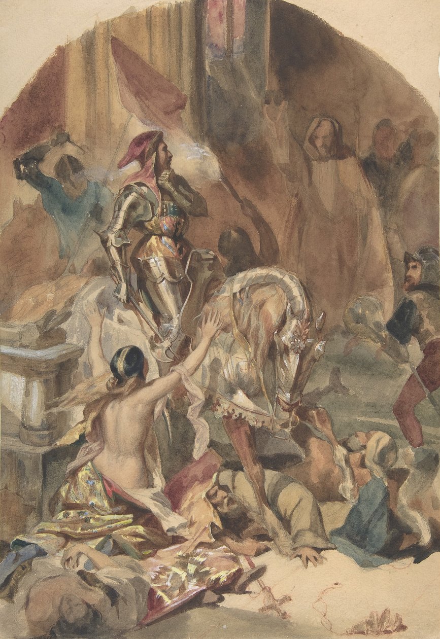 ネスレ大虐殺 1472 年、19 世紀。 作： Edouard Alexandre Odier