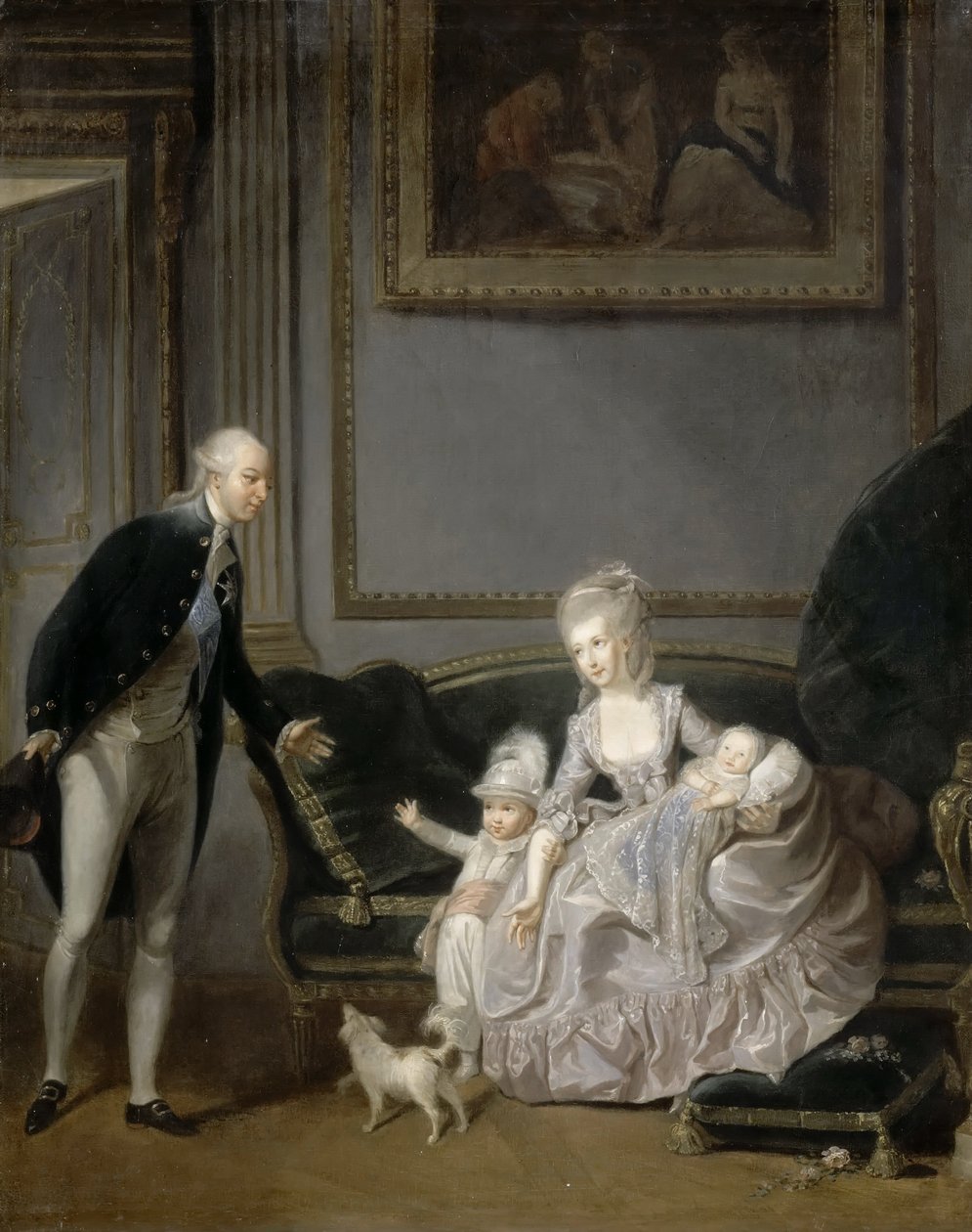 ルイフィリップの家族ジョセフドルレアン1747〜1793年、パレロイヤルで1776 作： エドゥアール・シボット