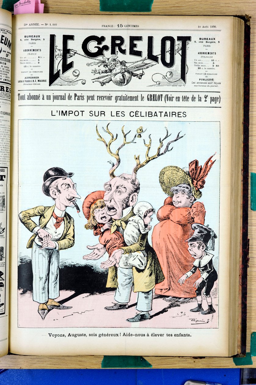 Le Grelot」1009号の表紙、Satirique en Couleurs 作： エドゥアール・ギヨマン・ペパン