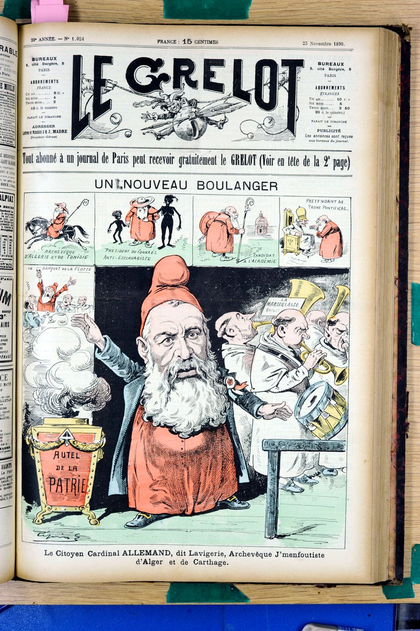 Le Grelot "の表紙、1024番、Satirique en Couleurs 作： エドゥアール・ギヨマン・ペパン