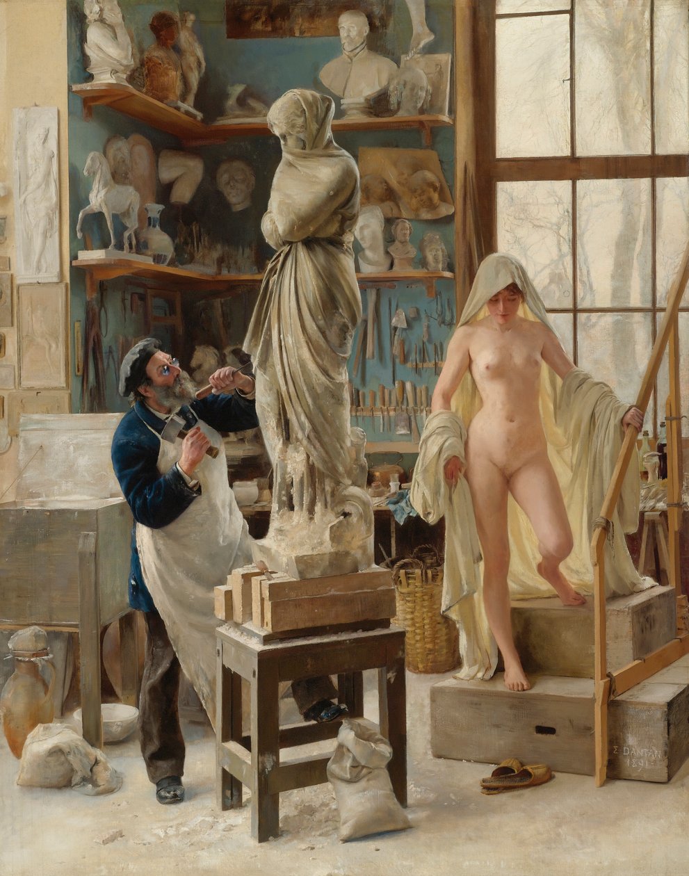フランス語  Une Restauration 復活 作： エドゥアール・ジョセフ・ダンタン