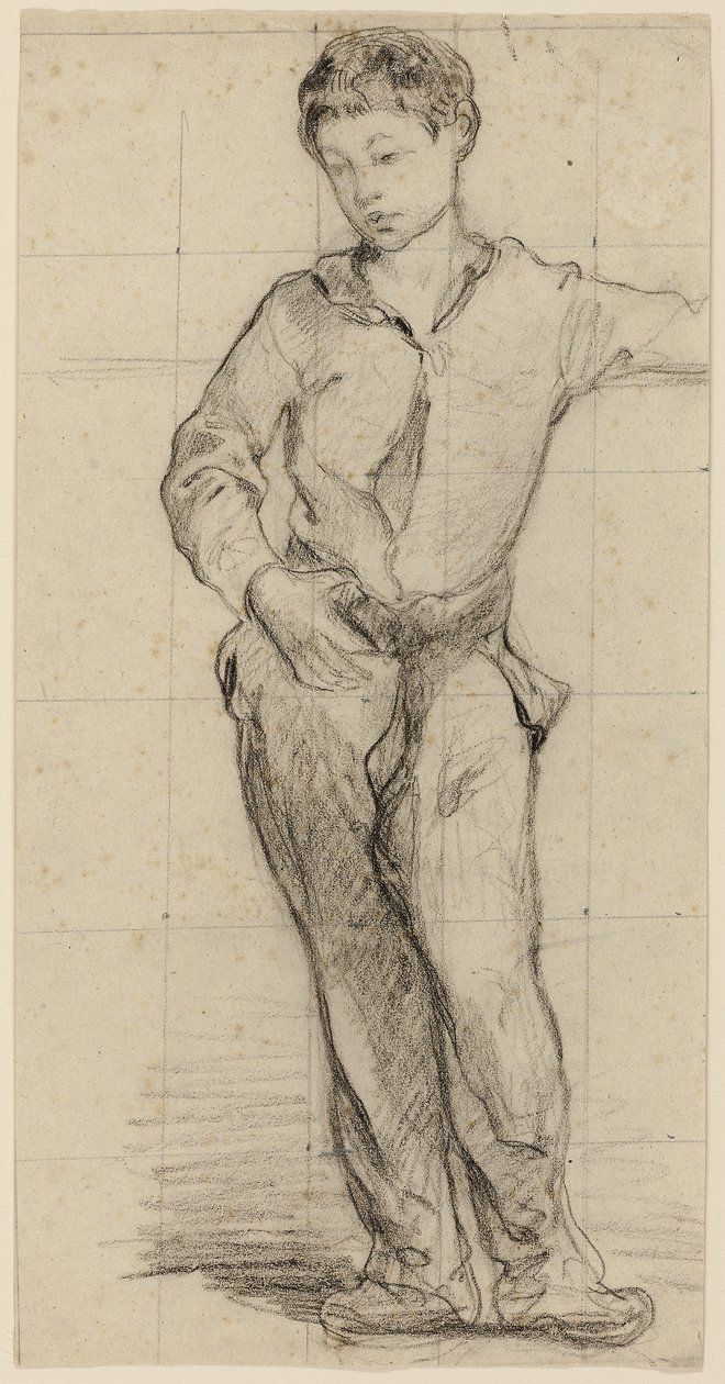 作者：エドゥアール・マネ - 立っている若い男（レオン・リーンホフ）（レクト）1864-65年 作： エドゥアールマネ