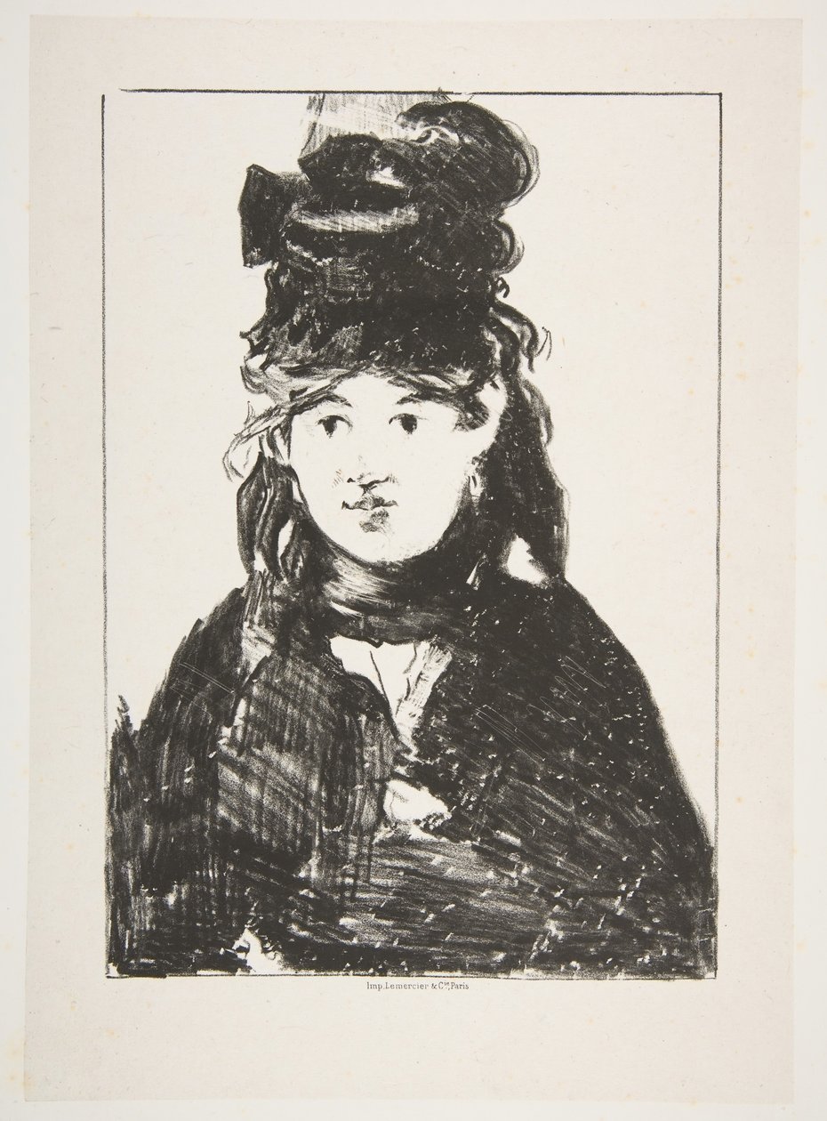 ベルト・モリゾ・イン・ブラック、1872-74。 作： エドゥアールマネ