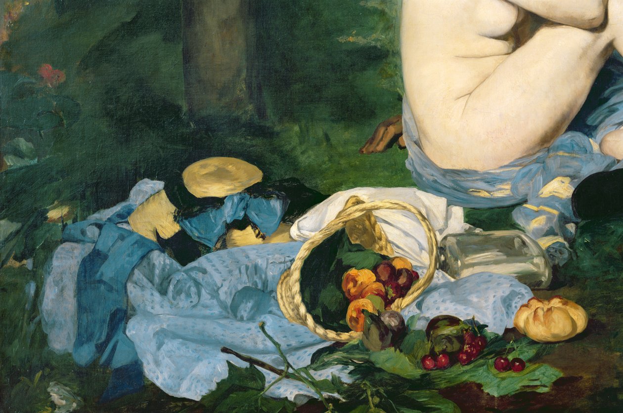芝生でランチ、1863 作： エドゥアールマネ