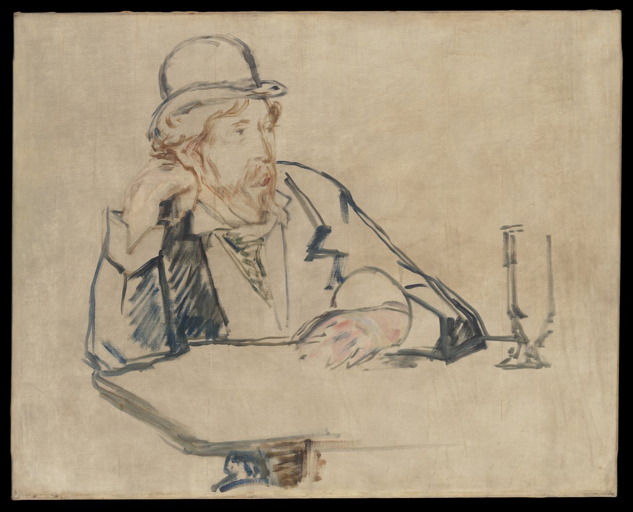 カフェのジョージ・ムーア（1852-1933） 作： エドゥアールマネ