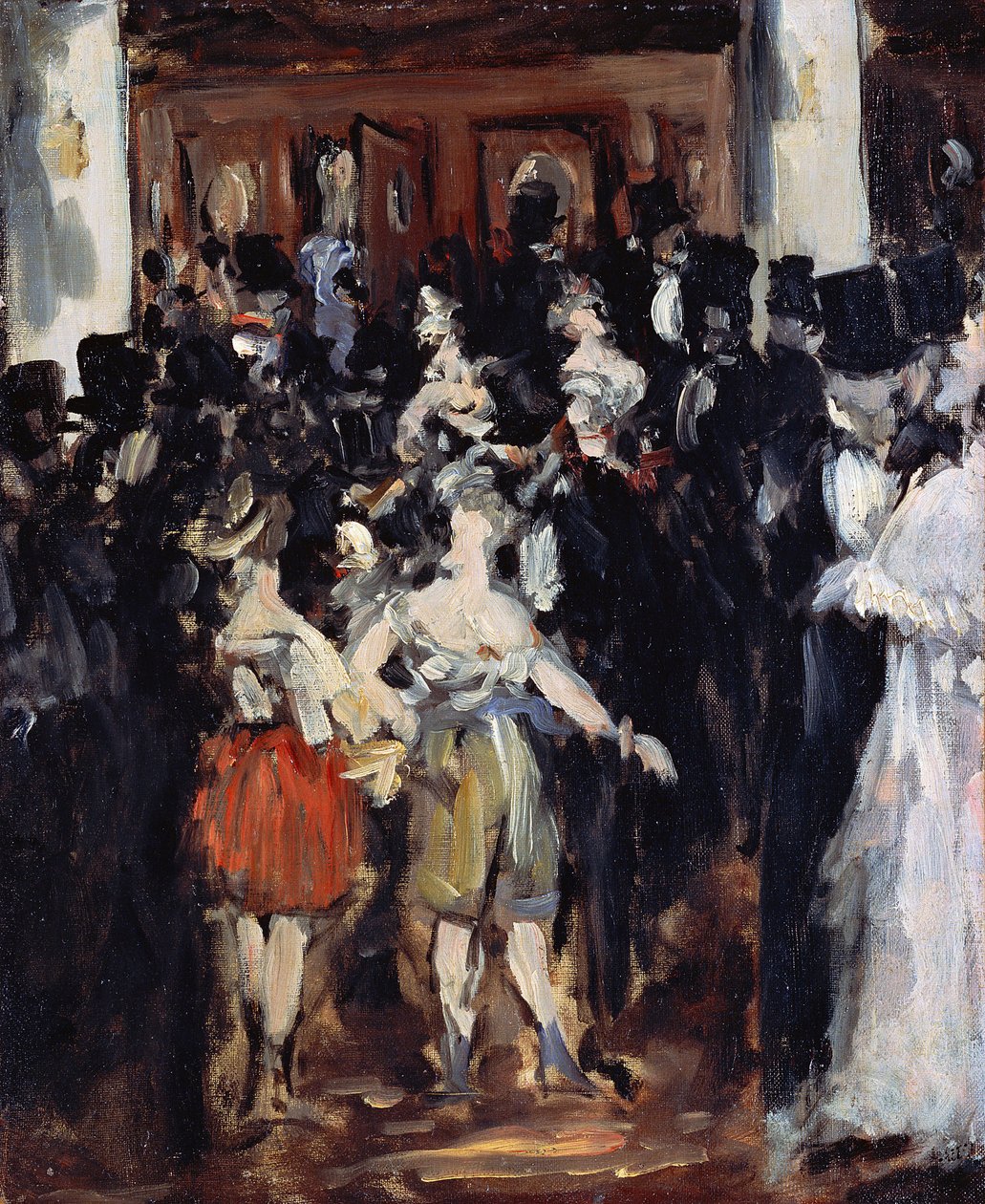 オペラ座の仮面舞踏会 - マネ、エドゥアール (1832-1883) キャンバスに油彩 1873 46,7x38,2 ブリヂストン美術館 作： エドゥアールマネ