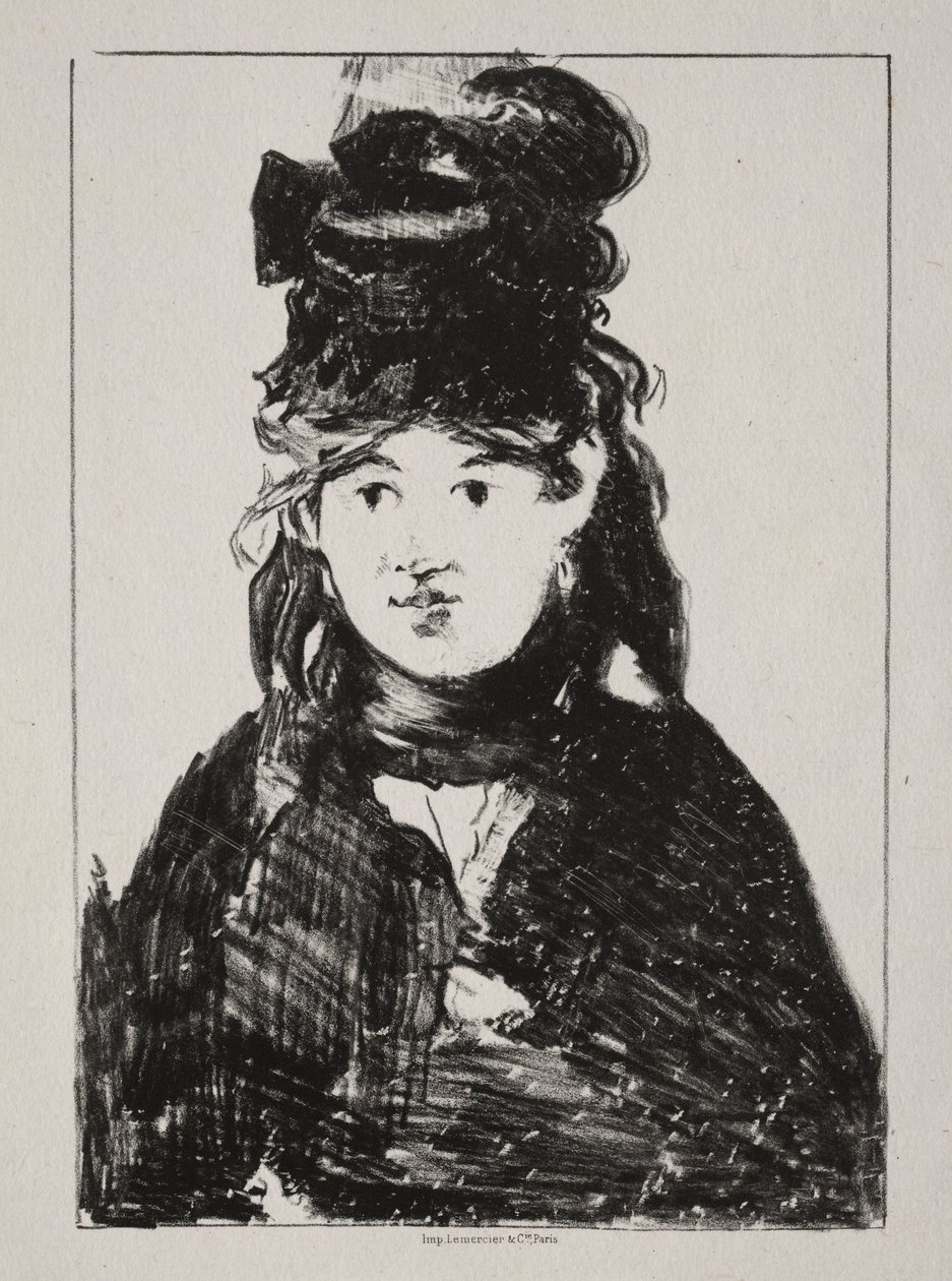ベルトモリゾの肖像、1872年。 作： エドゥアールマネ
