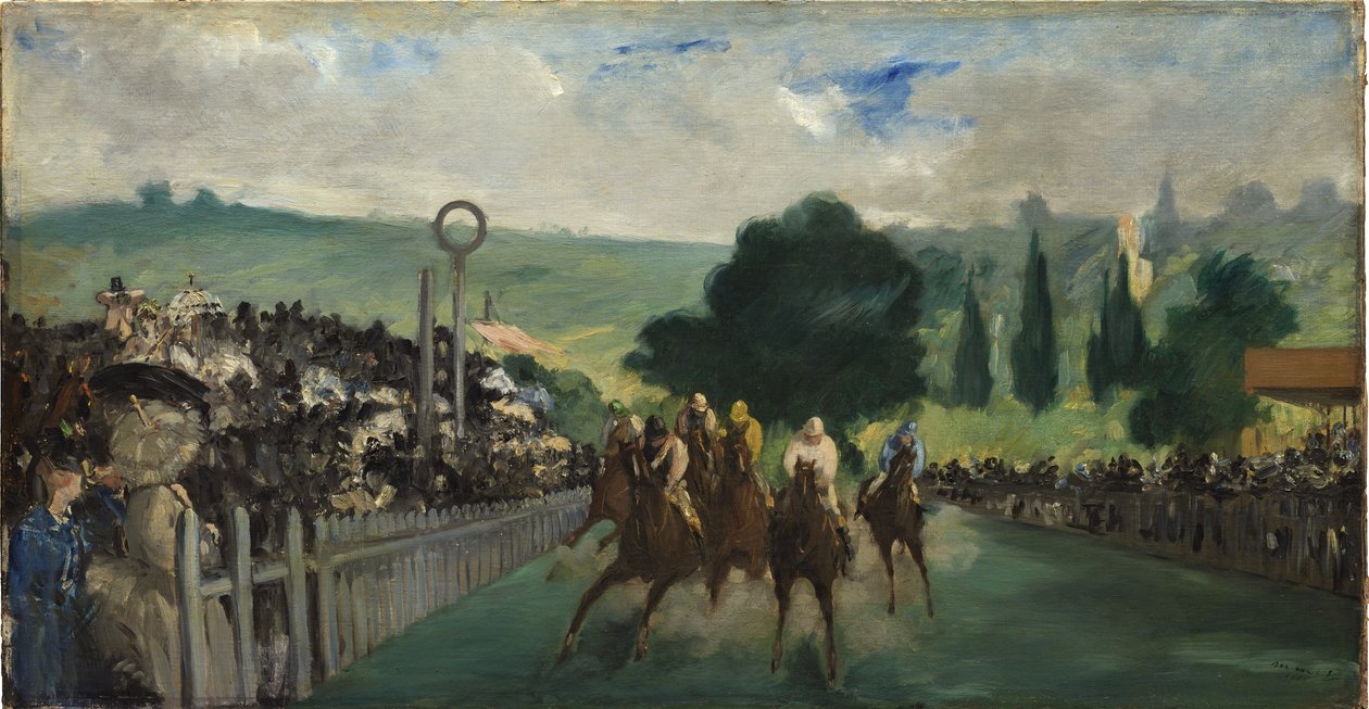 ロンシャンでのレース、1866 作： エドゥアールマネ