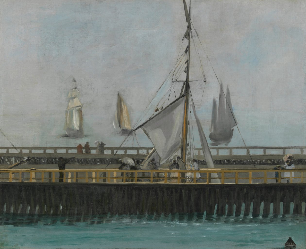 ブーローニュシュルメールの桟橋、1868 作： エドゥアールマネ