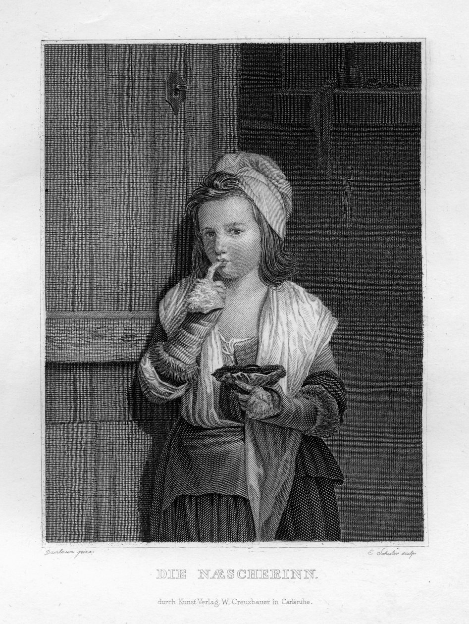 食べる少女、c1833 作： エドゥアール・シューラー