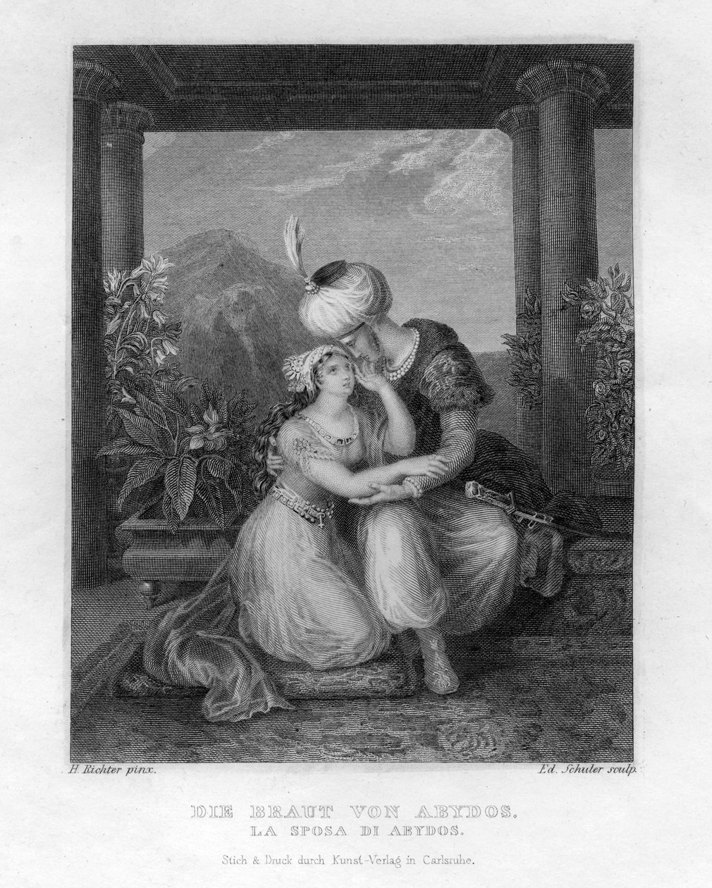 「アビドスの花嫁」、c1833 作： エドゥアール・シューラー