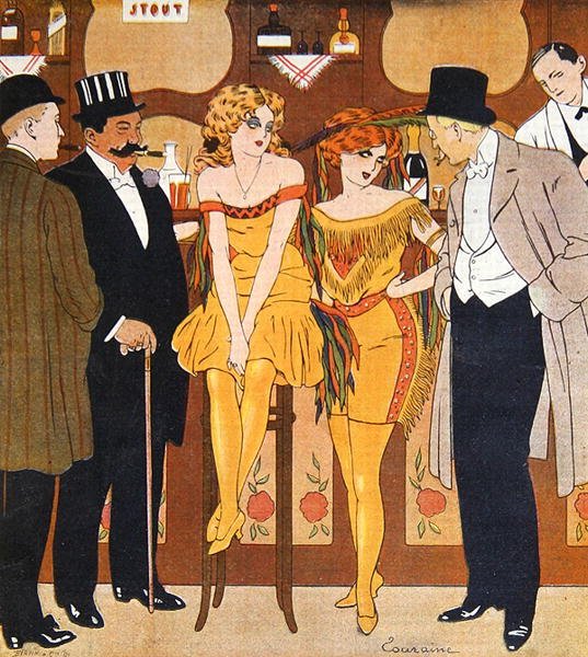 娼婦とその顧客の風刺画（「Le Rire」より 作： エドゥアール・トゥレーヌ