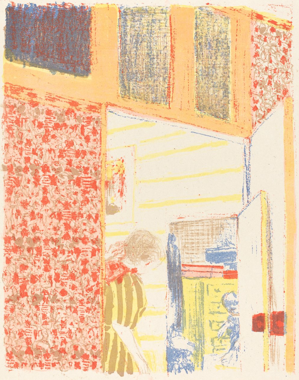 ピンクの壁紙のあるインテリア II Interieur aux tentures roses II 1896年頃 出版 1899年 作： エドゥアール・ヴィラード