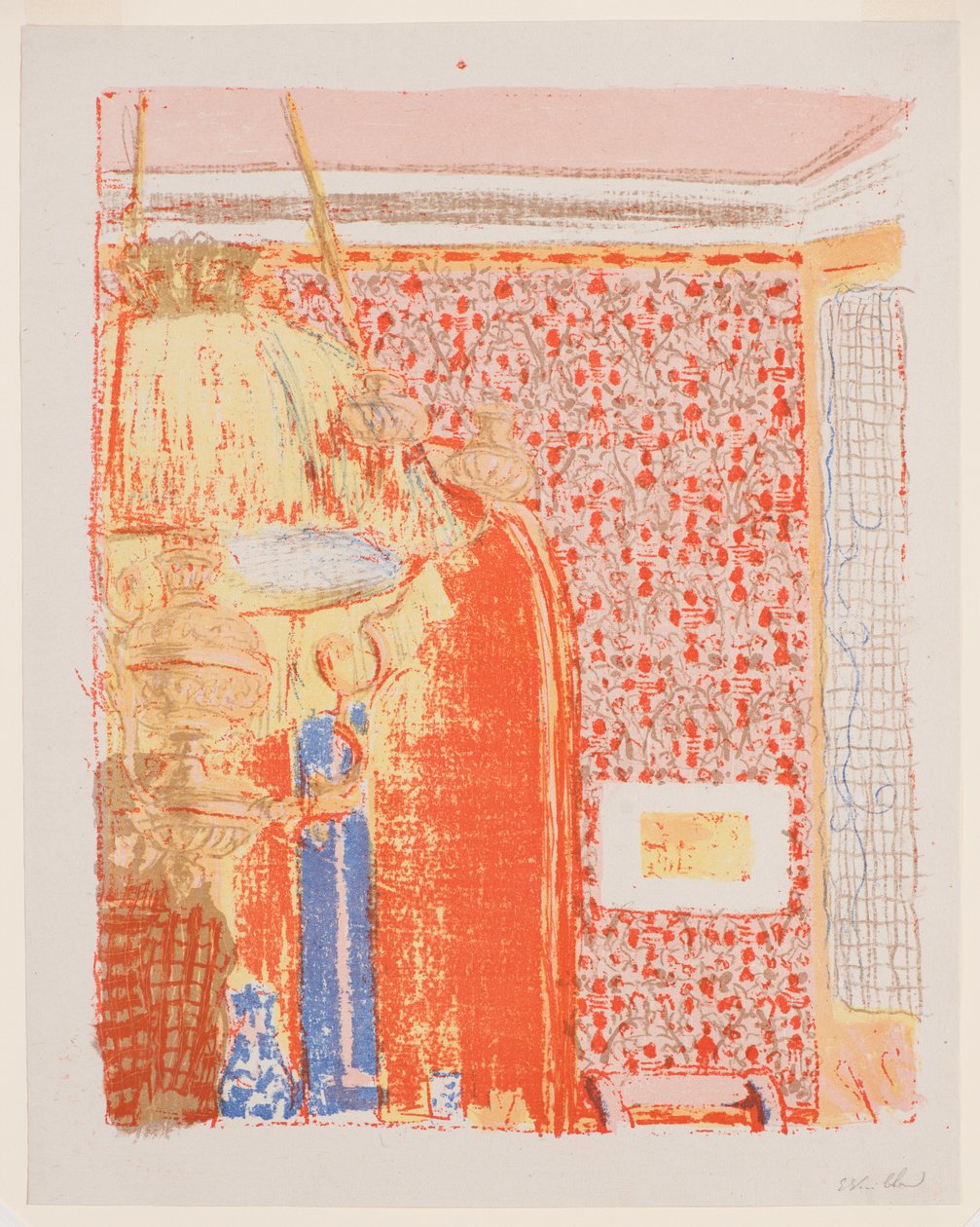 Landschaften und Innenräume: Innenraum mit rosa Tapete II 作： エドゥアール・ヴィラード