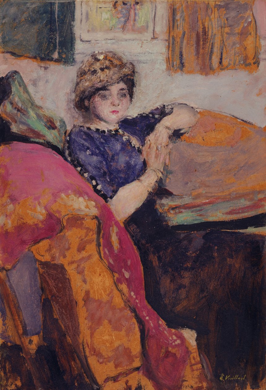 Mlle。アーティストのスタジオにいるネイサンソン、1912年頃（油彩） 作： エドゥアール・ヴィラード