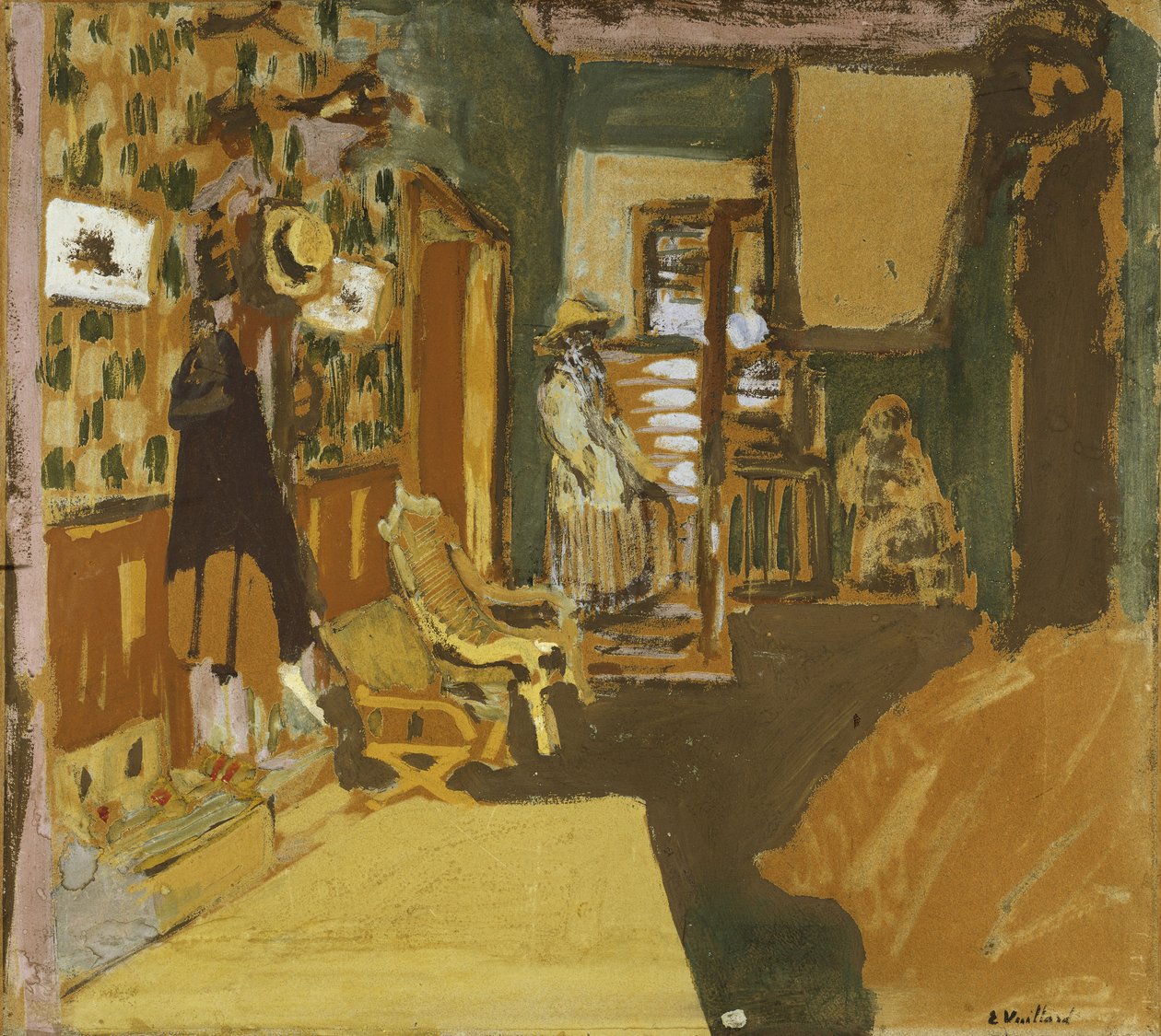 廊下のMme Hessel、1909年頃 作： エドゥアール・ヴィラード