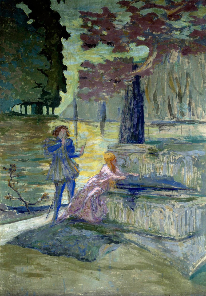 ペレアスとメリザンド クロード・ドビュッシー（1862-1918）の同名のオペラのための挿絵です。エドゥアール・ヴュイヤール（1868-1940）の絵画 20世紀のパリ、シャンゼリゼ通りの喜劇 作： エドゥアール・ヴィラード