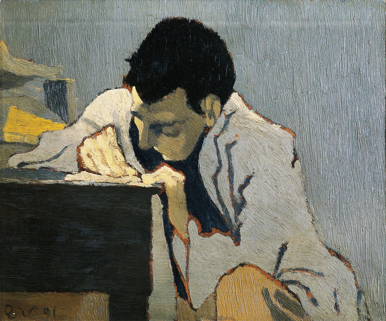 オーレリアン・ルーニュ＝ポーの肖像。Edouard VUILLARD（1868-1940）の絵画 作： エドゥアール・ヴィラード