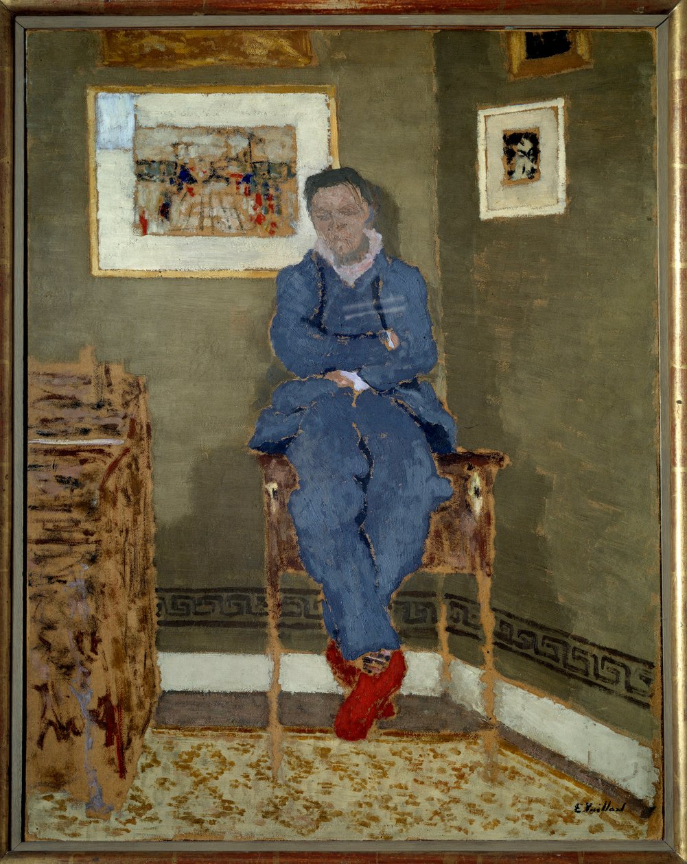 画家フェリックス・ヴァロットン（1865-1925）の肖像 作： エドゥアール・ヴィラード