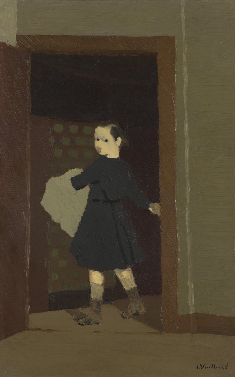 戸口の子供、1891-92 作： エドゥアール・ヴィラード