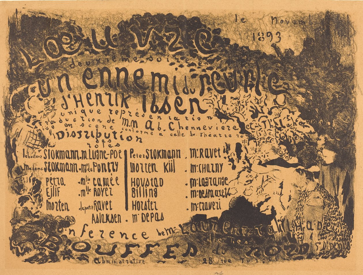 人々の敵、1893年。 作： エドゥアール・ヴィラード