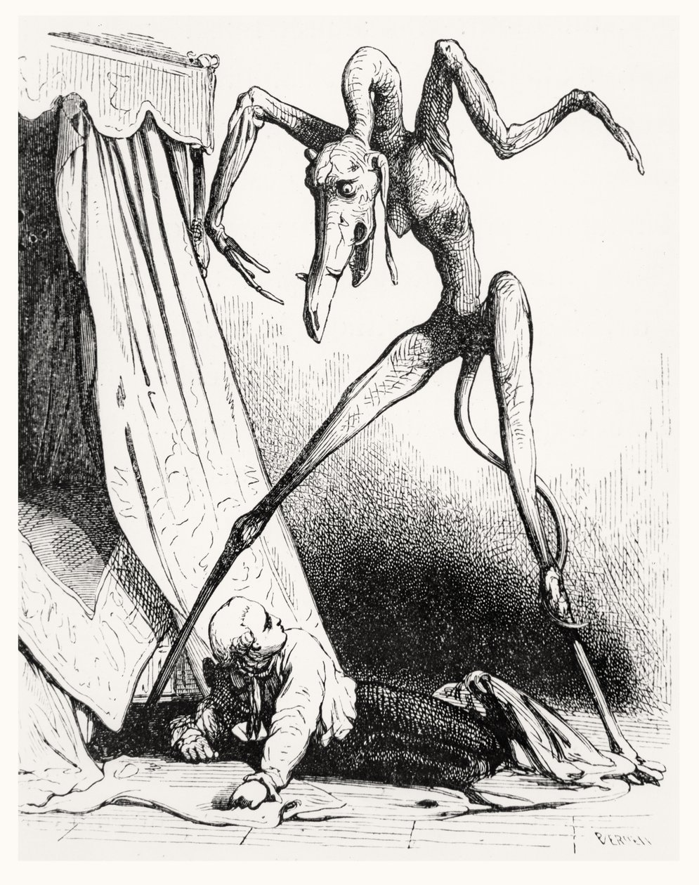 Le Diable Amoureux、1845年のイラスト 作： Edouard de Beaumont