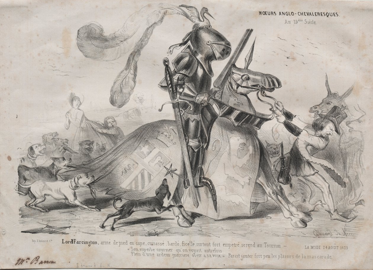 英国騎士道の作法、1839 年。 作： Edouard de N___