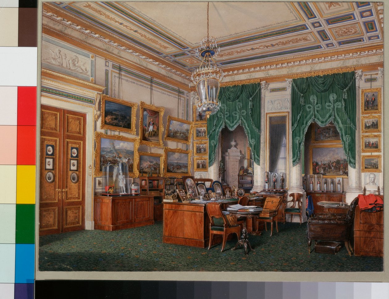 冬宮殿　版画手彩色Alexey Dmitrievich Reipolsky 冬宮殿 版画手彩色Alexey Dmitrievich Reipolsky 版画